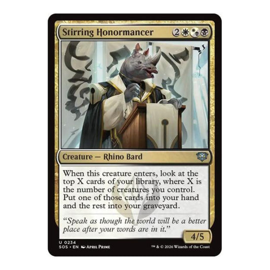 Stirring Honormancer (SOS) #234 Uncommon (Lightly Played) Secrets of Strixhaven Magic: The Gathering: 2026