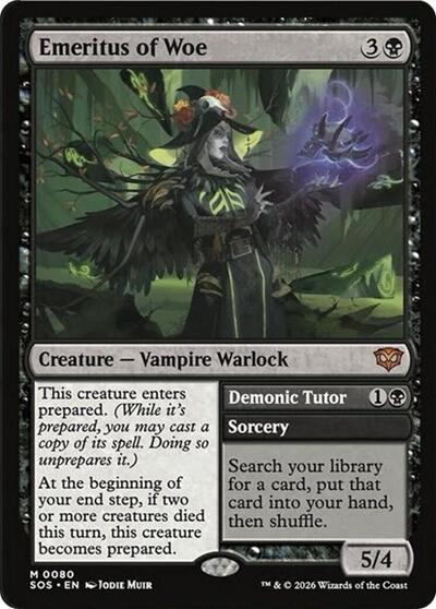 Emeritus of Woe (SOS) #80 Mythic Rare (Foil Near Mint) Secrets of Strixhaven Magic: The Gathering: 2026