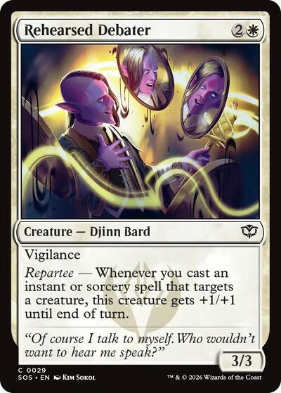 Rehearsed Debater (SOS) #29 Common (Lightly Played) Secrets of Strixhaven Magic: 2026