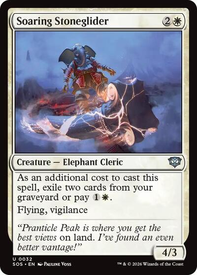 2026 Magic: Secrets of Strixhaven (SOS) - Soaring Stoneglider (#32, Uncommon)