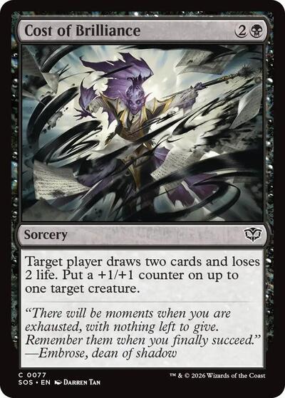 Cost of Brilliance (SOS) #77 Common Secrets of Strixhaven Magic: The Gathering: 2026