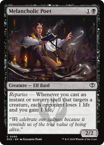 2026 Magic: Secrets of Strixhaven (SOS) - Melancholic Poet (#90, Common)