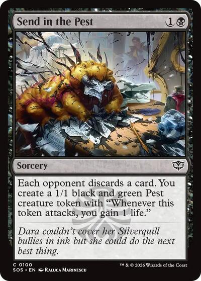2026 Magic: Secrets of Strixhaven (SOS) - Send in the Pest (#100, Common)