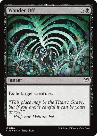Wander Off (SOS) #104 Common (Lightly Played) Secrets of Strixhaven Magic: The Gathering: 2026