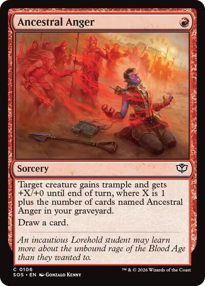 2026 Magic: Secrets of Strixhaven (SOS) - Ancestral Anger (#106, Common) (Lightly Played)