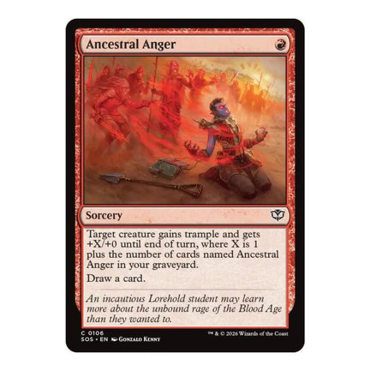 Ancestral Anger (SOS) #106 Common Secrets of Strixhaven Magic: The Gathering: 2026