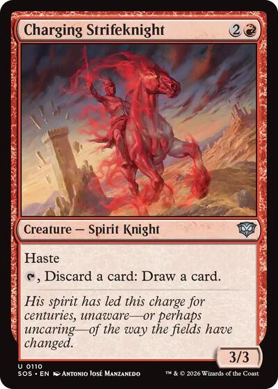 Charging Strifeknight (SOS) #110 Uncommon (Lightly Played) Secrets of Strixhaven Magic: 2026