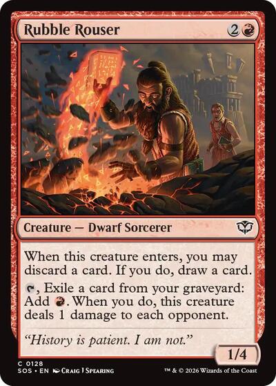 2026 Magic: Secrets of Strixhaven (SOS) - Rubble Rouser (#128, Common)