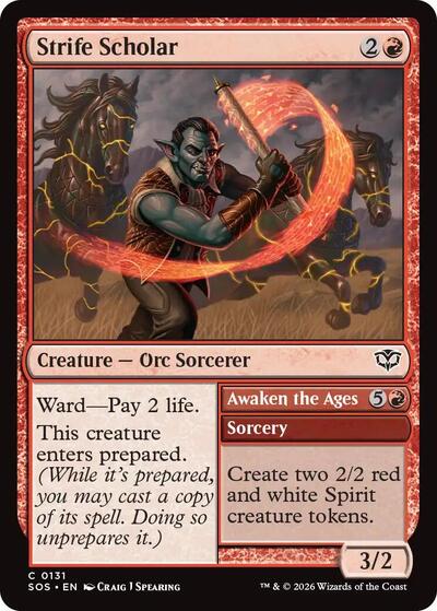 Strife Scholar (SOS) #131 Common Secrets of Strixhaven Magic: The Gathering: 2026
