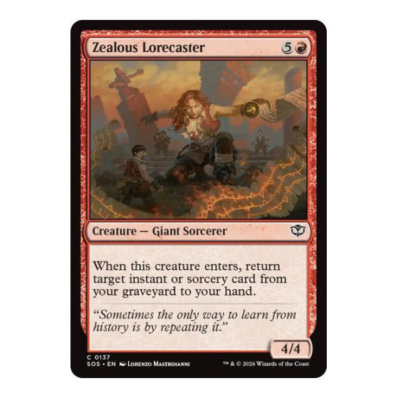 Zealous Lorecaster (SOS) #137 Common Secrets of Strixhaven Magic: The Gathering: 2026