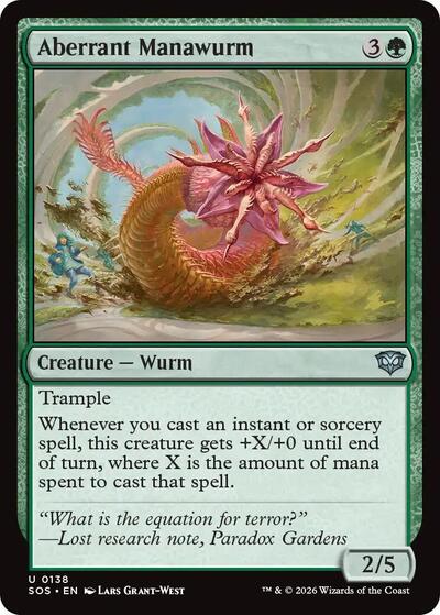 Aberrant Manawurm (SOS) #138 Uncommon Secrets of Strixhaven Magic: The Gathering: 2026