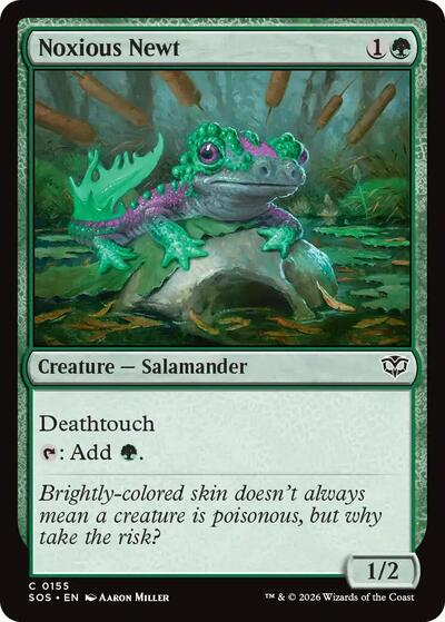 Noxious Newt (SOS) #155 Common (Lightly Played) Secrets of Strixhaven Magic: 2026