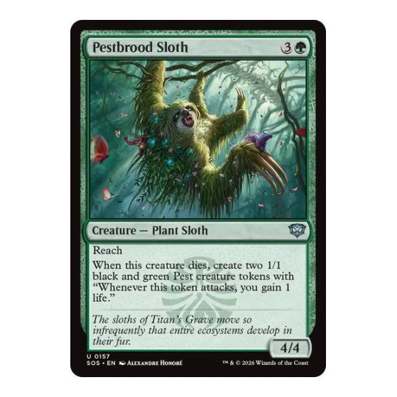 Pestbrood Sloth (SOS) #157 Uncommon Secrets of Strixhaven Magic: The Gathering: 2026
