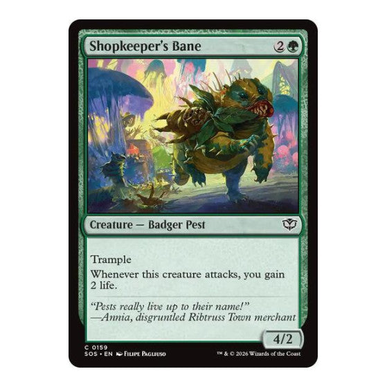 Shopkeeper's Bane (SOS) #159 Common Secrets of Strixhaven Magic: The Gathering: 2026