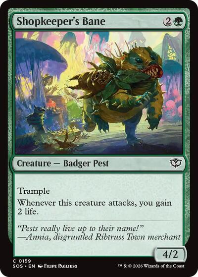 Shopkeepers Bane (SOS) #159 Common Secrets of Strixhaven Magic: The Gathering: 2026