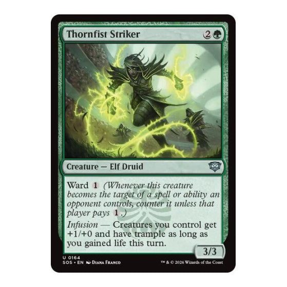 Thornfist Striker (SOS) #164 Uncommon (Foil Lightly Played) Secrets of Strixhaven Magic: The Gathering: 2026