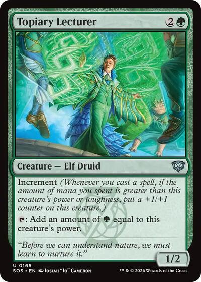 Topiary Lecturer (SOS) #165 Uncommon (Lightly Played) Secrets of Strixhaven Magic: The Gathering: 2026