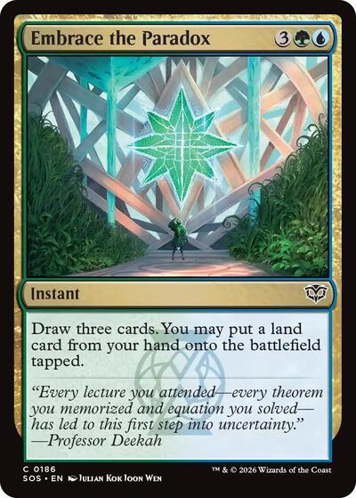Embrace the Paradox (SOS) #186 Common Secrets of Strixhaven Magic: The Gathering: 2026