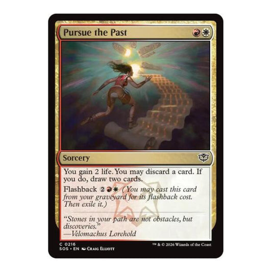 Pursue the Past (SOS) #216 Common (Lightly Played) Secrets of Strixhaven Magic: The Gathering: 2026