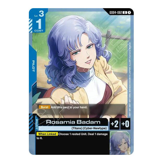 Rosamia Badam (GD04) #GD04-082 Uncommon (Lightly Played) Phantom Aria Gundam Card Game: 2026