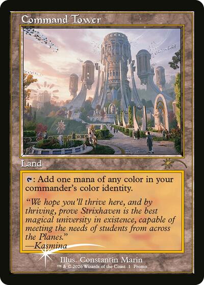 Command Tower (Strixhaven: Omens of Chaos) (MEDIA) #2026-01 Promo (Foil Near Mint) Media Promos Magic: The Gathering: 2026