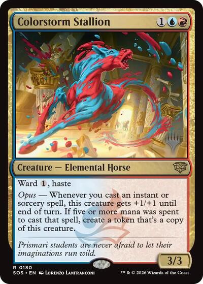 Colorstorm Stallion (PPSOS) #180 Rare (Foil Near Mint) Promo Pack: Secrets of Strixhaven Magic: The Gathering: 2026