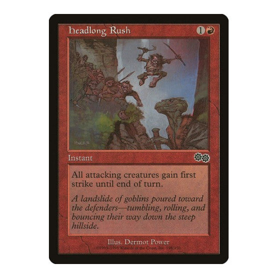Headlong Rush (USG) #198 Common (Lightly Played) Urza's Saga Magic: The Gathering: 1998