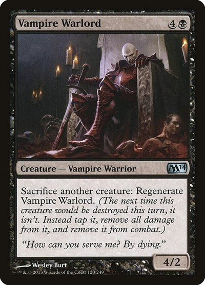 Vampire Warlord (M14) #120 Uncommon (Lightly Played) Magic 2014 (M14) Magic: The Gathering: 2013