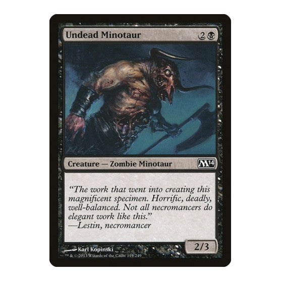 Undead Minotaur (M14) #119 Common Magic 2014 (M14) Magic: The Gathering: 2013