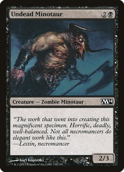 Undead Minotaur (M14) #119 Common (Lightly Played) Magic 2014 (M14) Magic: 2013