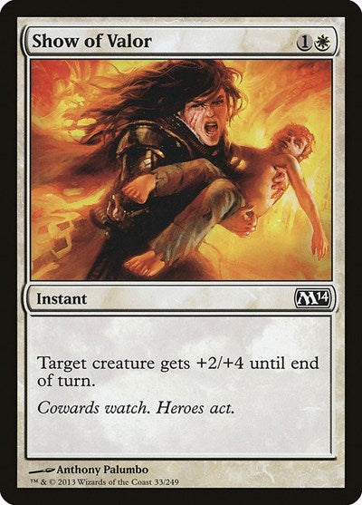 Show of Valor (M14) #33 Common (Lightly Played) Magic 2014 (M14) Magic: 2013