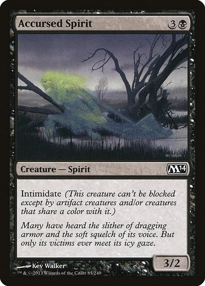 Accursed Spirit (M14) #83 Common (Lightly Played) Magic 2014 (M14) Magic: The Gathering: 2013