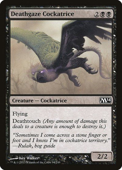 Deathgaze Cockatrice (M14) #94 Common (Lightly Played) Magic 2014 (M14) Magic: The Gathering: 2013