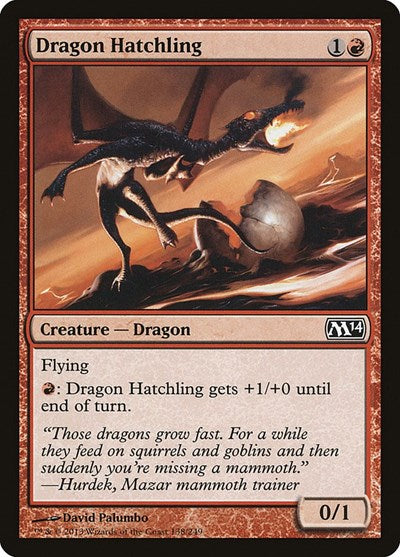 Dragon Hatchling (M14) #138 Common (Lightly Played) Magic 2014 (M14) Magic: 2013