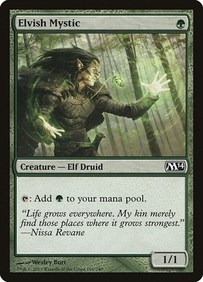 Elvish Mystic (M14) #169 Common (Lightly Played) Magic 2014 (M14) Magic: The Gathering: 2013