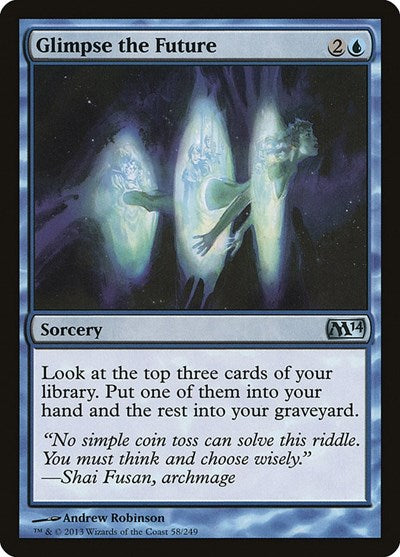 Glimpse the Future (M14) #58 Uncommon (Lightly Played) Magic 2014 (M14) Magic: The Gathering: 2013