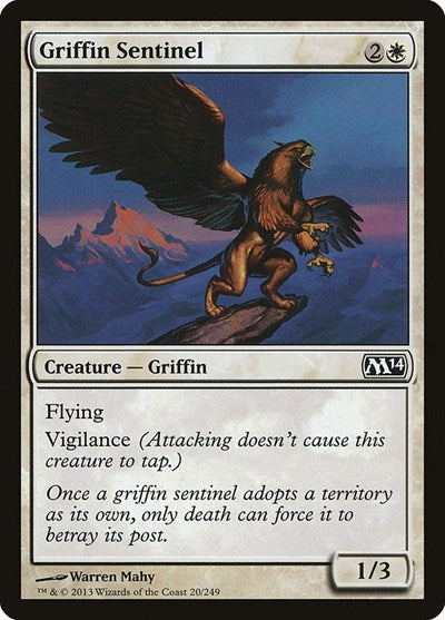 Griffin Sentinel (M14) #20 Common (Lightly Played) Magic 2014 (M14) Magic: 2013