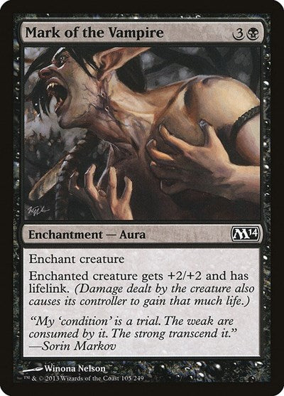 Mark of the Vampire (M14) #105 Common (Lightly Played) Magic 2014 (M14) Magic: 2013