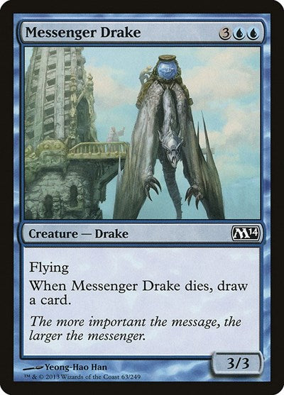 Messenger Drake (M14) #63 Common (Lightly Played) Magic 2014 (M14) Magic: The Gathering: 2013