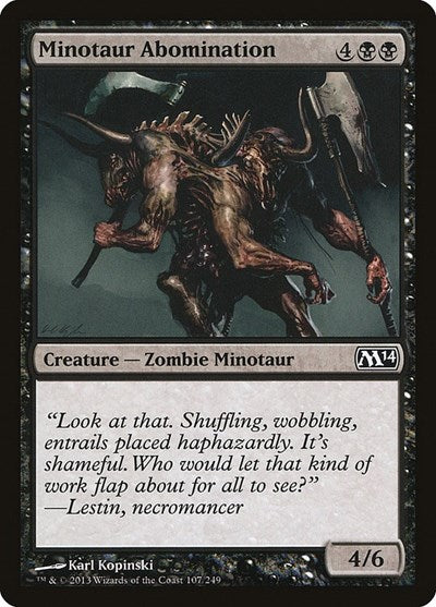 Minotaur Abomination (M14) #107 Common (Lightly Played) Magic 2014 (M14) Magic: 2013