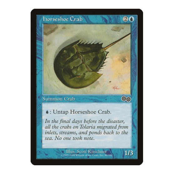 Horseshoe Crab (USG) #80 Common (Lightly Played) Urza's Saga Magic: The Gathering: 1998