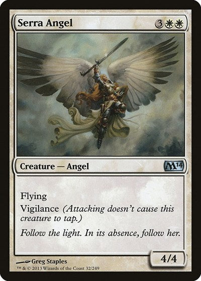 Serra Angel (M14) #32 Uncommon (Moderately Played) Magic 2014 (M14) Magic: The Gathering: 2013
