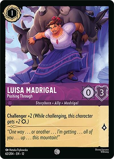 Luisa Madrigal - Pushing Through (12) #62/204 Common Wilds Unknown Disney Lorcana: 2026