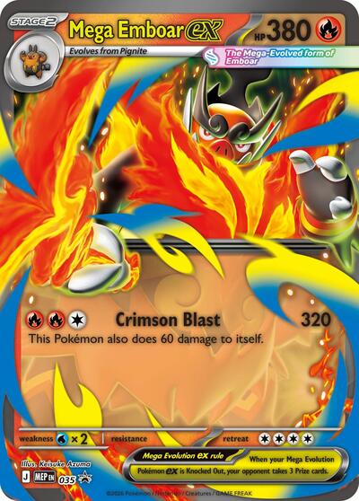 Mega Emboar ex (PR) #035 Promo (Holofoil Near Mint) Jumbo Cards Pokemon: 2015