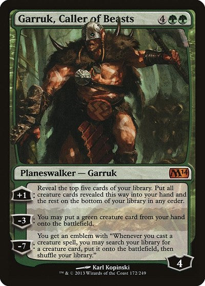 Garruk Caller of Beasts (M14) #172 Mythic Rare Magic 2014 (M14) Magic: 2013