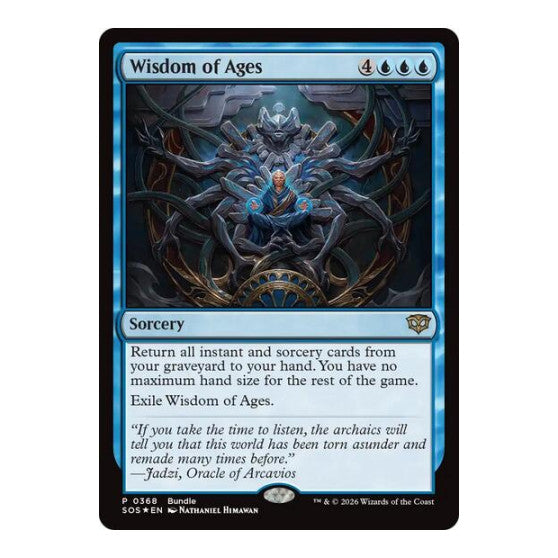 Wisdom of Ages (SOS Bundle) (UMP) #368 Promo (German Foil Near Mint) Unique and Miscellaneous Promos Magic: The Gathering: 2026