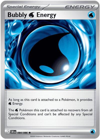 Bubbly W Energy (CRI) #084/086 Rare ME04: Chaos Rising Pokemon: 2026