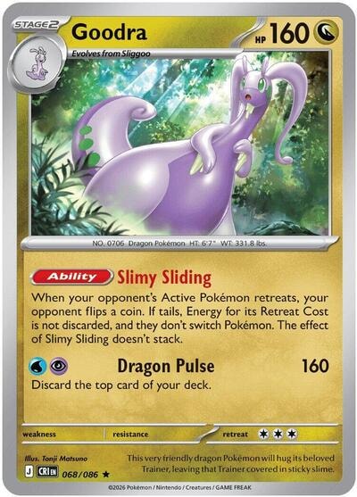 Goodra (CRI) #068/086 Rare ME04: Chaos Rising Pokemon: 2026
