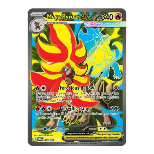 Mega Pyroar ex - 099/086 (CRI) #099/086 Ultra Rare (Holofoil Near Mint) ME04: Chaos Rising Pokemon: 2026