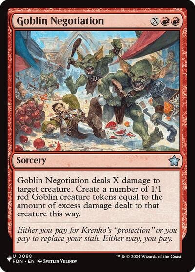 Goblin Negotiation (LIST) #88 Uncommon (Lightly Played) The List Reprints Magic: The Gathering: 2026